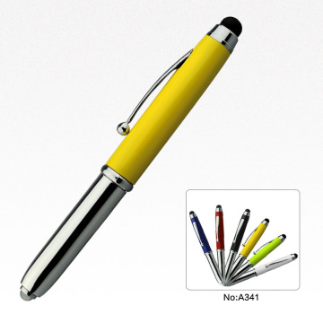 Novo produto Multi Funcional Metal Pen LED Metal Pen com logotipo personalizado